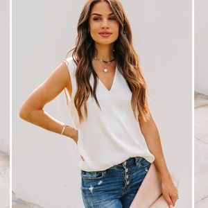 Satin Sleeveless Blouse/Tank Top